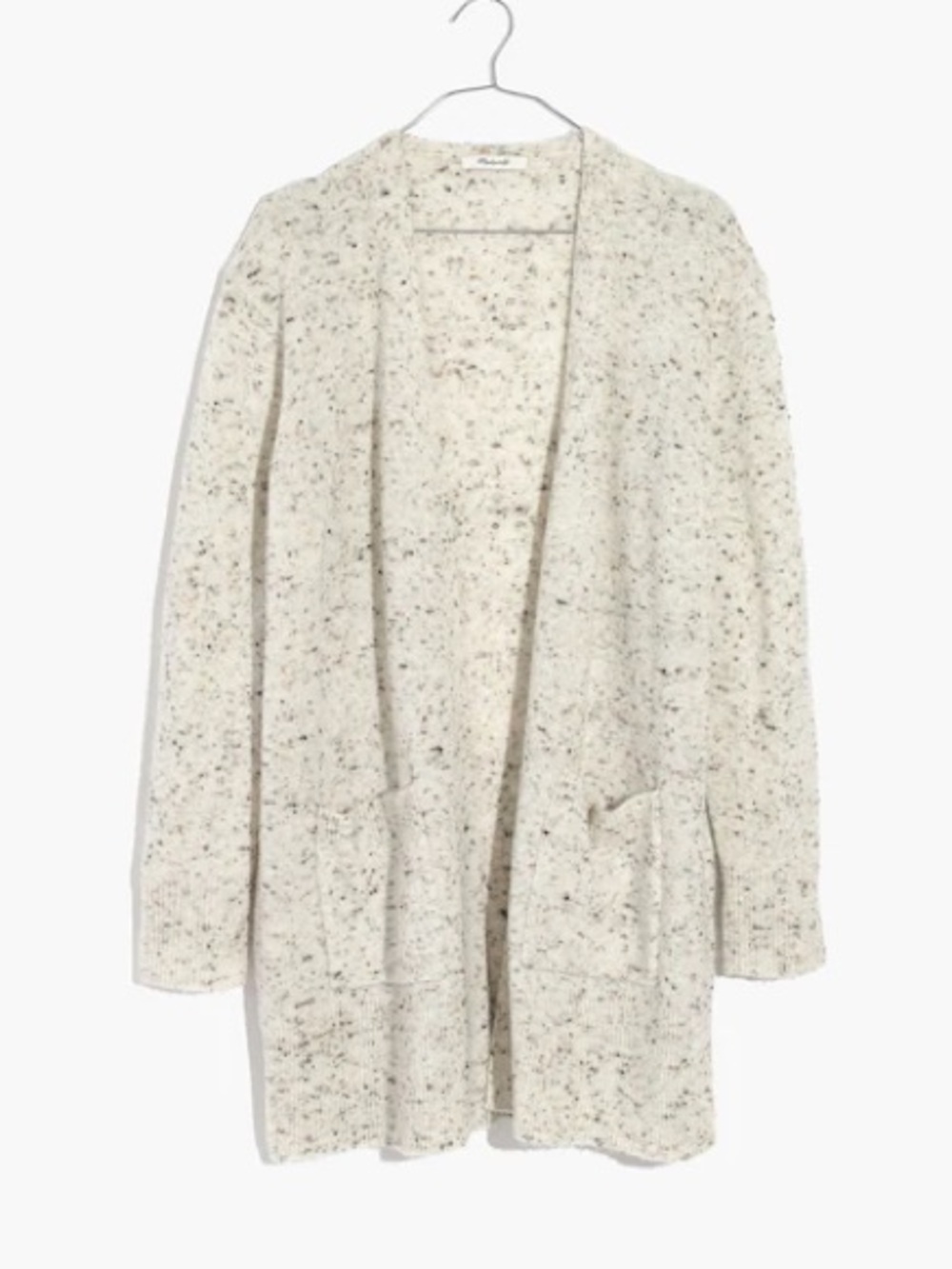 Madewell Donegal Kent Cardigan Cream Speckled Knit Sweater Small - Picture 4 of 9